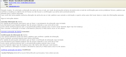 EMAIL ALTERADO