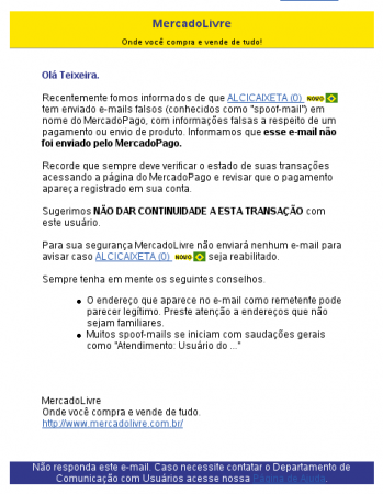 GOLPE MERCADO LIVRE