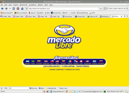 TELA ATUAL DO MERCADO LIVRE