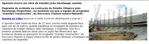 Operário CAIU