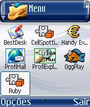 Menu com o Ruby Instalado