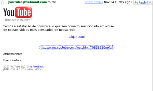 GOLPE USANDO O YOUTUBE