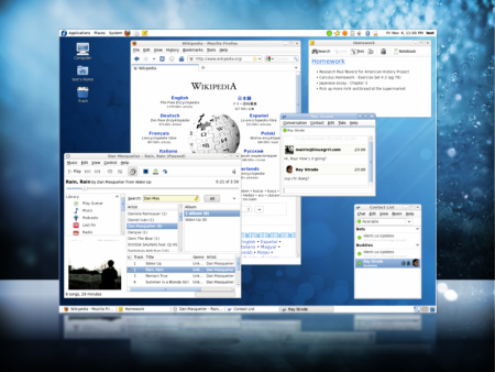 Fedora tela mostrada nas notas de lançamento