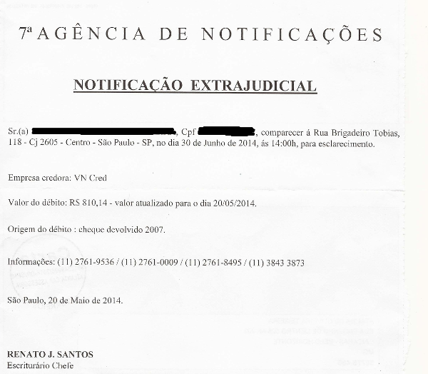 Golpe da tal 7ª Agência de Notificações